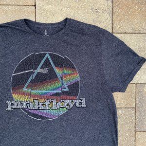 PINK FLOYD Rainbow Prism Dark Side of the Moon Licensed Band T Shirt Size 2XL